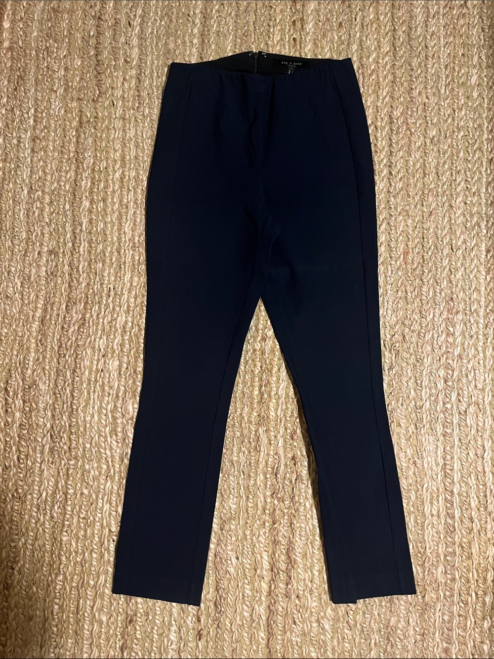 rag & bone Navy Cropped Tailored Ankle Pants